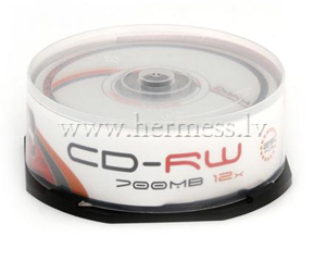 Diski CD-RW 16x-24x, Cakebox 25gab.